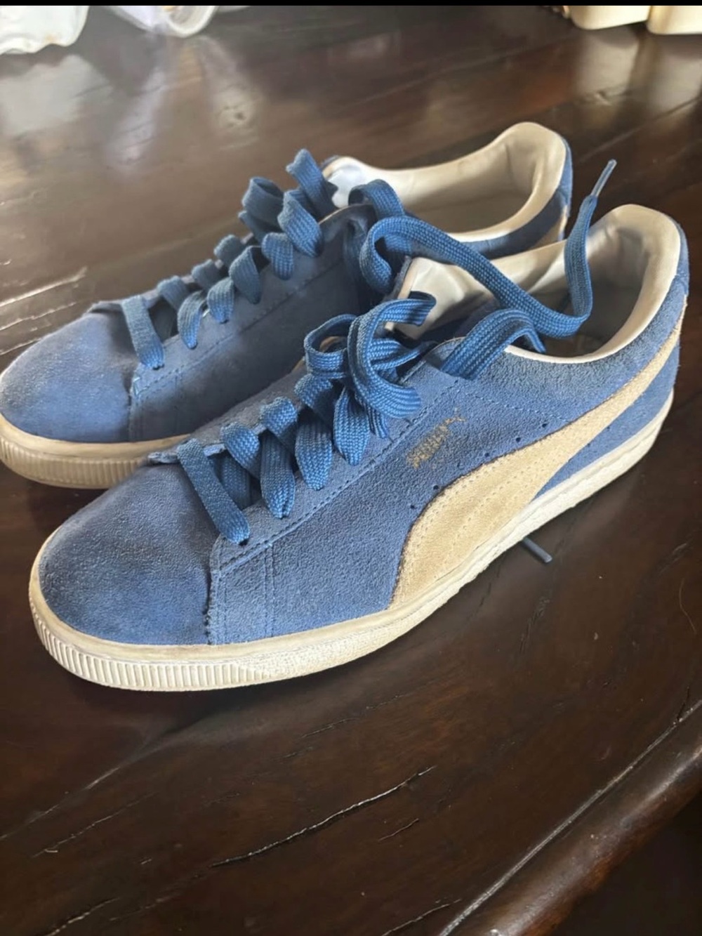 Puma Navy and White Casual Low-Top Sneaker